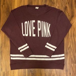 PINK by Victoria’s Secret Burgundy Crew Sweatshirt